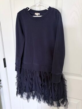 Crewcuts Girls Navy Tulle Mixy Dress size 8